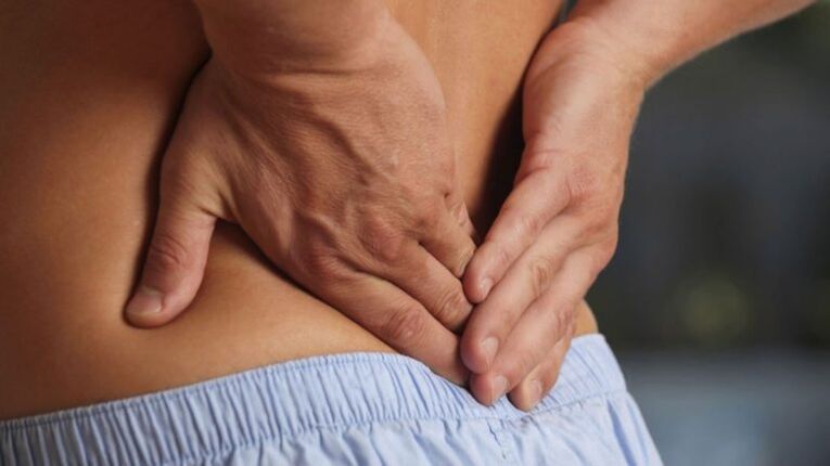 Nelagoda u donjem dijelu leđa s lumbalnom osteohondrozo